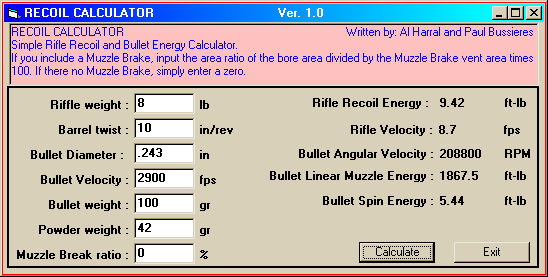 Barrel Twist And Bullet Weight Chart